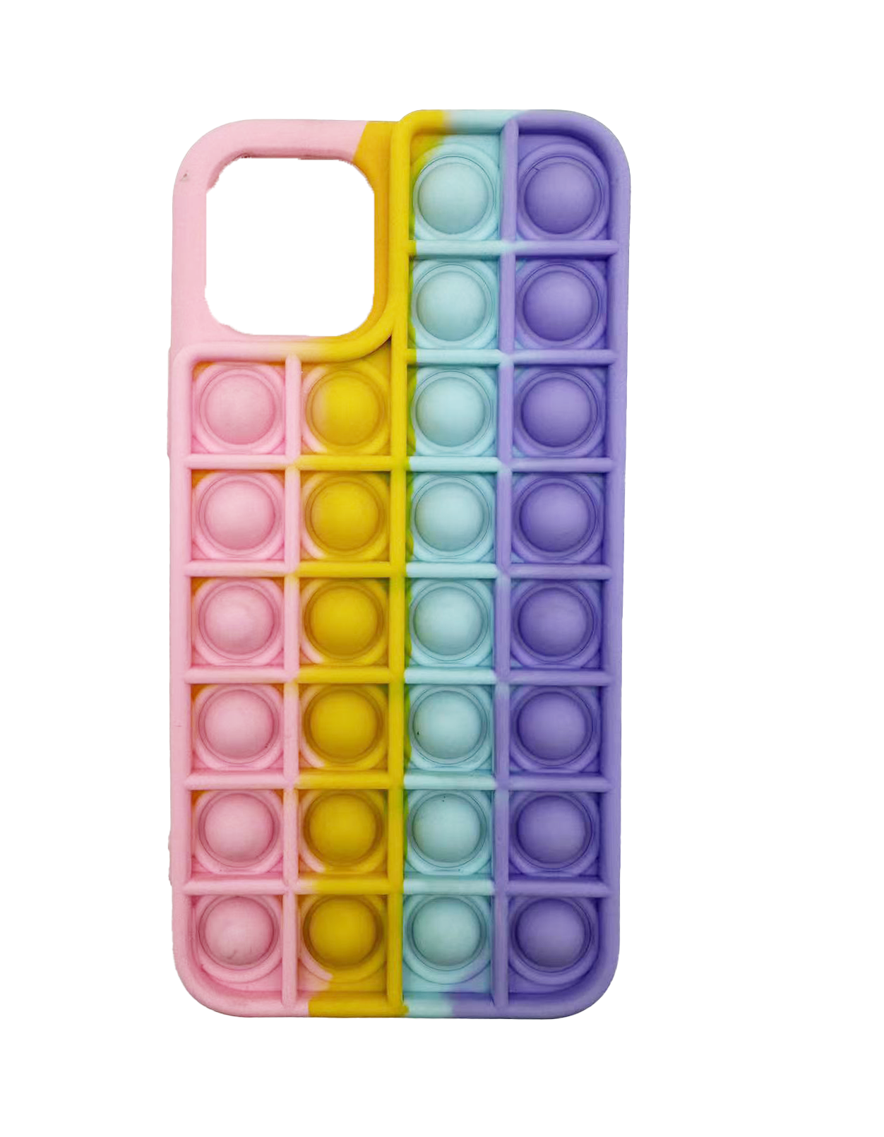 Rainbow finger pressure version silicone protect phone case for Iphone.